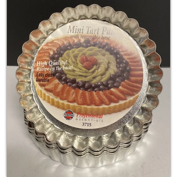 Mini Tart Pans Metal Removable Base Norpro Professional Set of Six 3715 - Picture 1 of 10